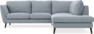 Madison - 2-sits soffa med divan höger - Blå