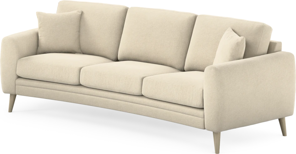Eden - 3-sits soffa svängd - Beige