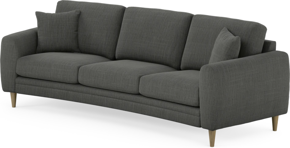 Eden - 3-sits soffa svängd - Grå