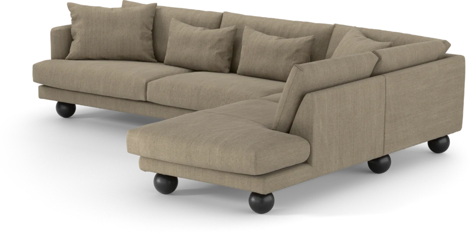 Harper - 3-sits soffa med divan höger - Beige