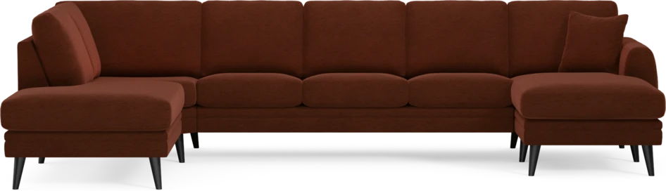 Eden - 3-sits soffa med divan vänster och schäslong höger - Orange