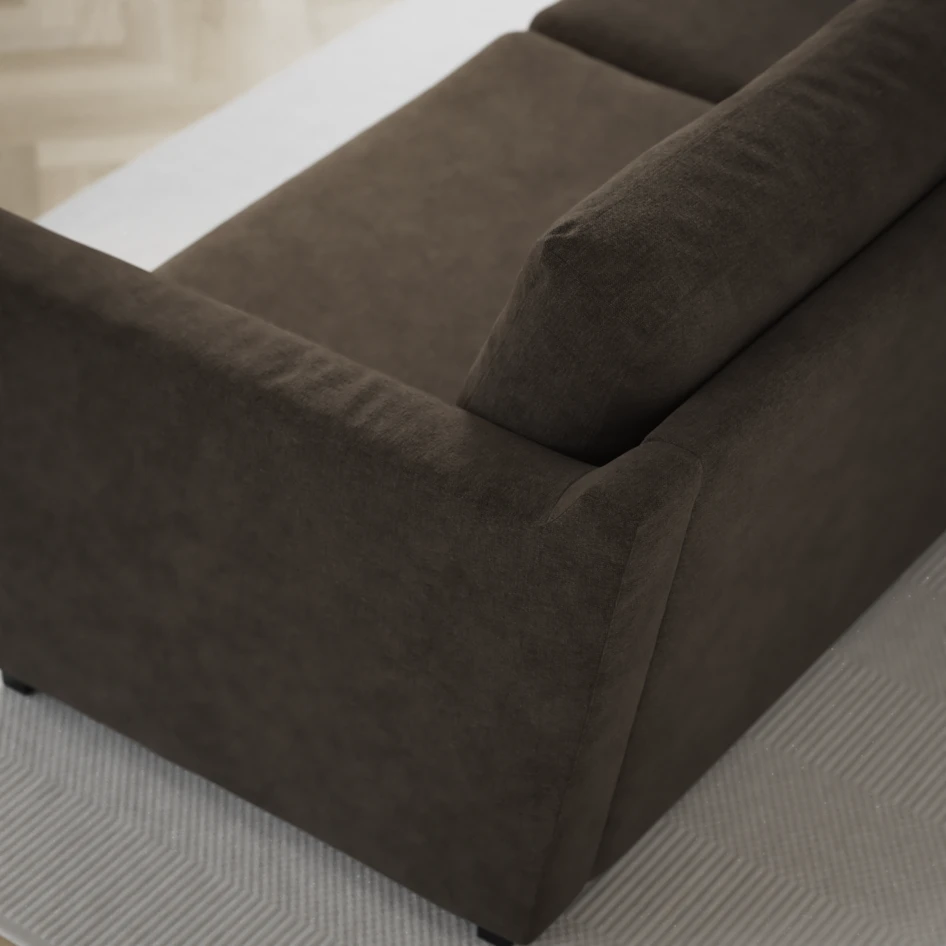 Friday - 2,5-sits soffa med divan vänster - Brun