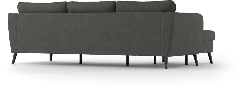 County - 3-sits soffa med flyttbar schäslong - Brun