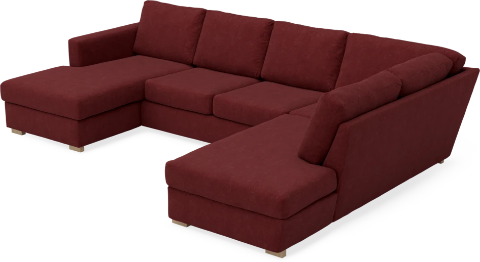 Friday - 3-sits soffa med schäslong vänster och divan höger - Rosa