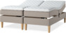 Delux Sense - Ställbar säng, dubbelsäng med bäddmadrass - Beige