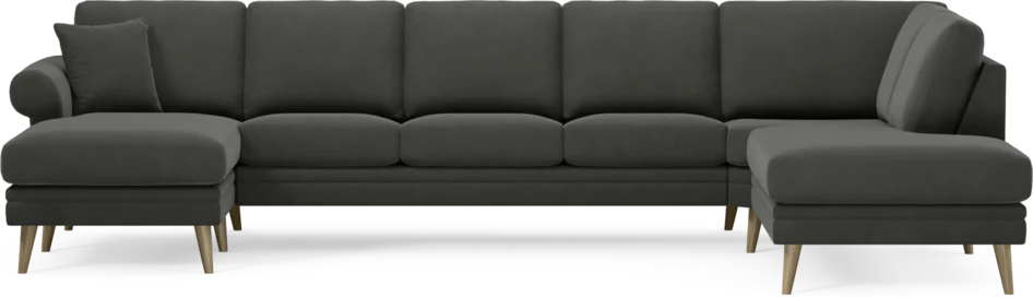 Eden - 3-sits soffa med schäslong vänster och divan höger - Grå