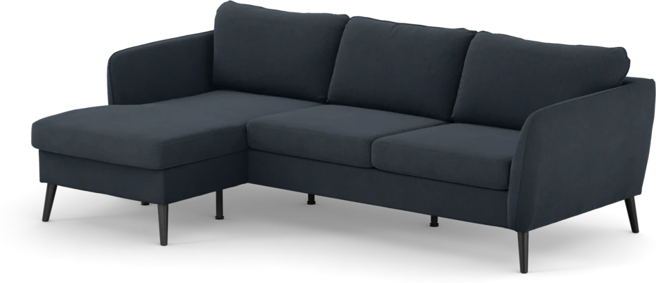 County - 3-sits soffa med flyttbar schäslong - Blå