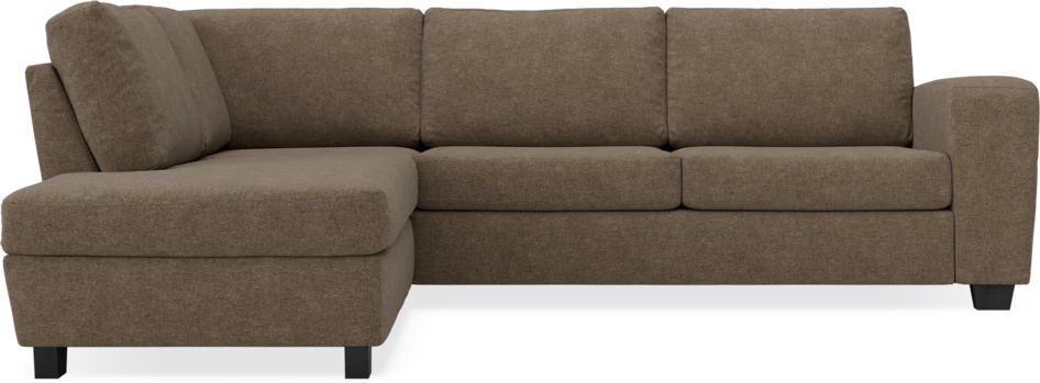Friday - 2,5-sits soffa med divan vänster - Brun