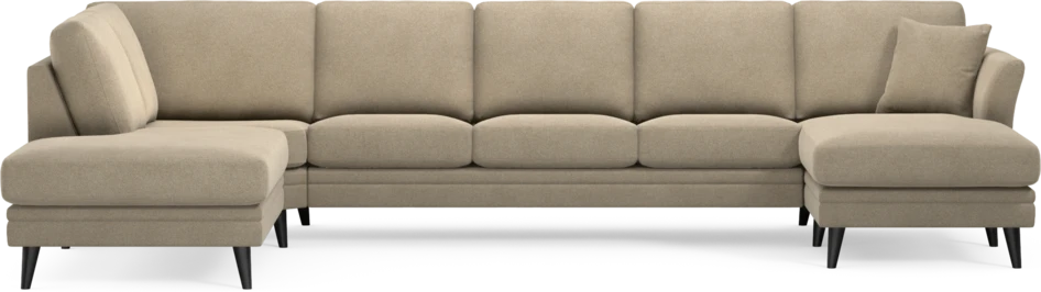 Eden - 3-sits soffa med divan vänster och schäslong höger - Beige