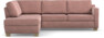 Friday - 2,5-sits soffa med divan vänster - Rosa