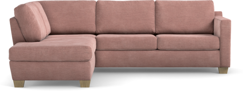 Friday - 2,5-sits soffa med divan vänster - Rosa