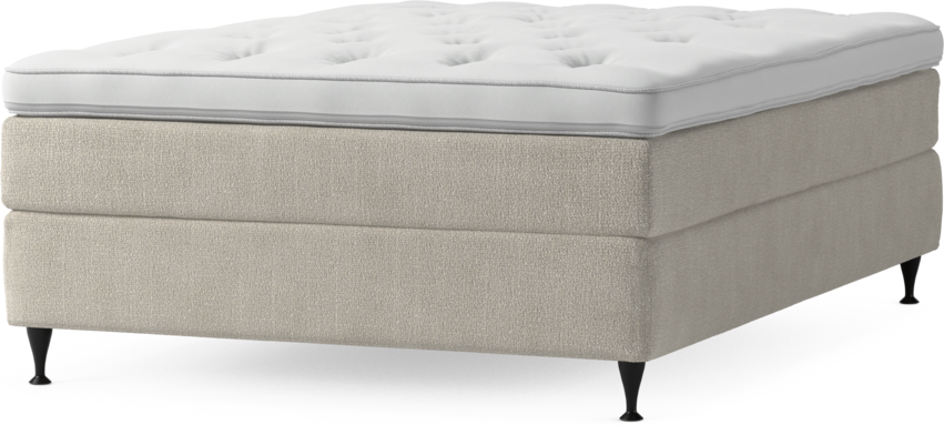 Delux Sense - Kontinentalsäng, enkelsäng 140 cm med bäddmadrass och sängben