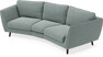 Madison - 3-sits soffa svängd, 70 cm - Turkos