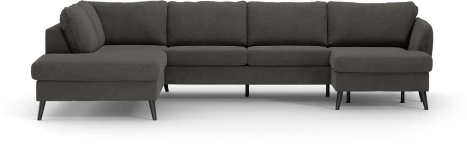 County - 3-sits soffa med divan vänster och schäslong höger - Brun
