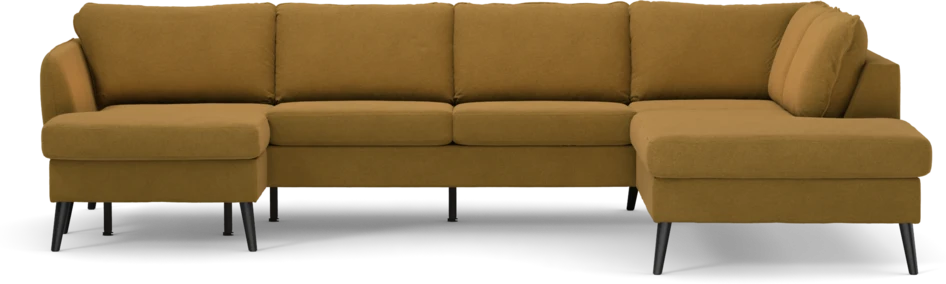 County - 3-sits soffa med schäslong vänster och divan höger - Gul
