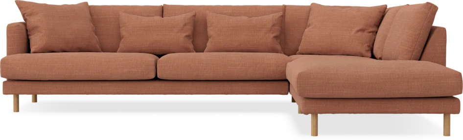 Harper - 3-sits soffa med divan höger - Orange
