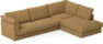 Cherrie Klädsel -  3-sits soffa med divan höger - Gul