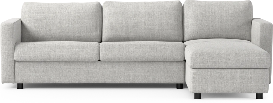 Lindö - Bäddsoffa 2,5-sits med schäslong, vändbar - Grå