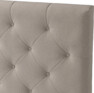 Delux Pikerad Låg - Sänggavel, 90-210 cm - Beige