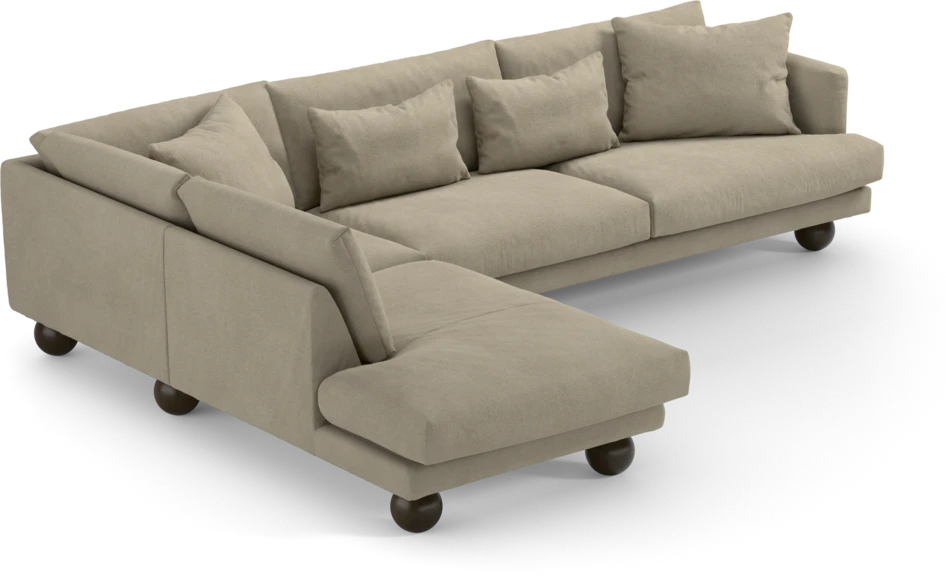 Harper - 3-sits soffa med divan vänster - Beige