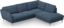 Madison - 2-sits soffa med divan höger - Blå