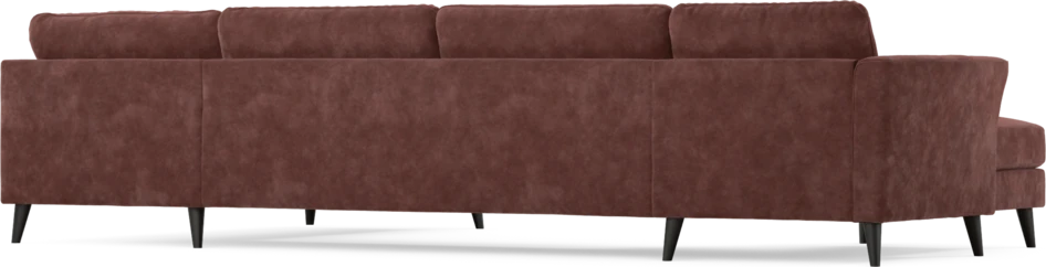 Bridge - 3-sits soffa med schäslong vänster och divan höger - Röd