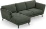 Madison Lux - 2-sits soffa med schäslong vänster - Grön