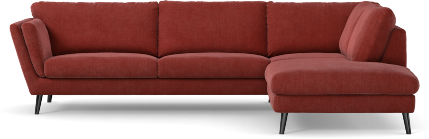Madison Lux - 3-sits soffa med divan höger - Rosa