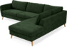 County - 2,5-sits soffa med divan höger - Grön