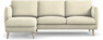 Madison Lux - 2-sits soffa med schäslong vänster - Vit