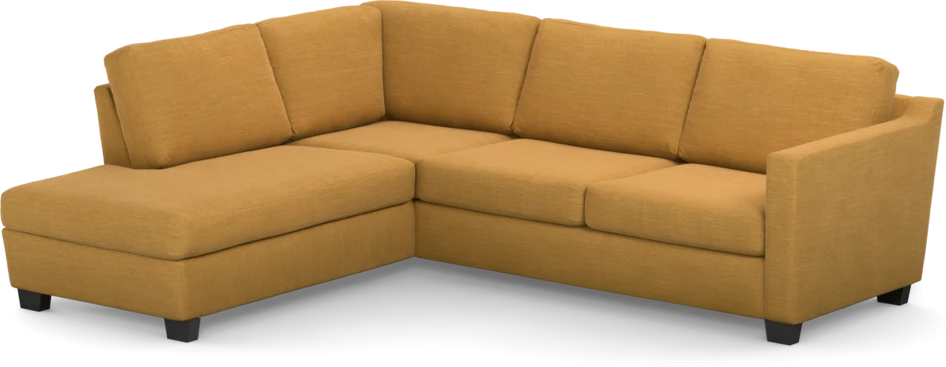 Friday - 2,5-sits soffa med divan vänster - Gul