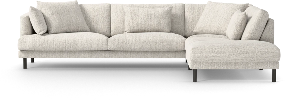 Harper - 3-sits soffa med divan höger - Grå