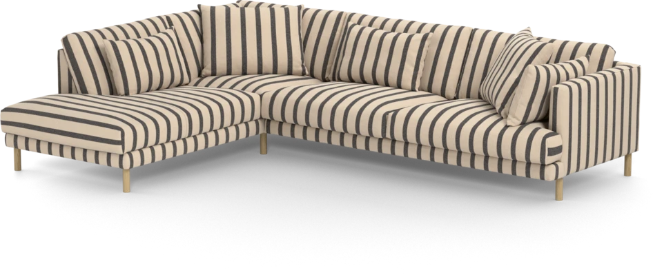 Harper - 3-sits soffa med divan vänster - Flerfärgad