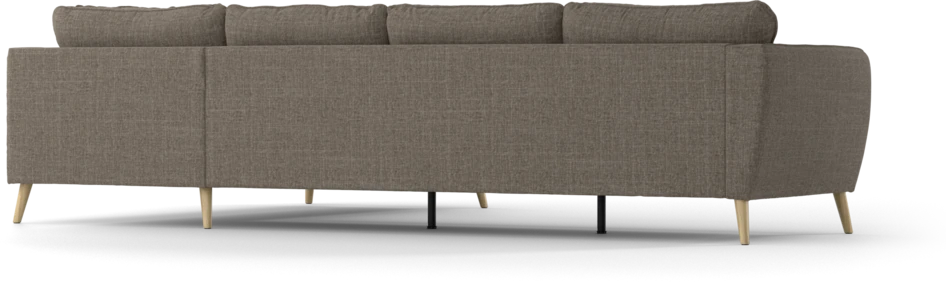 County - 3-sits soffa med divan höger - Brun
