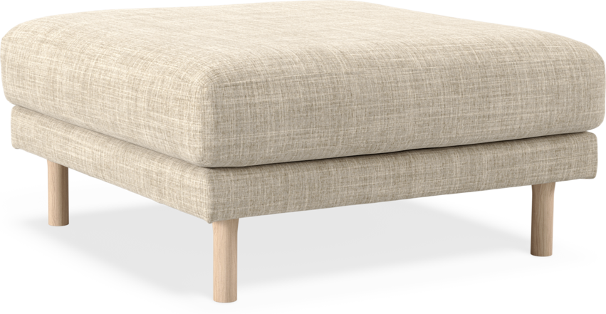 Willow - Fotpall, fast klädsel - Beige