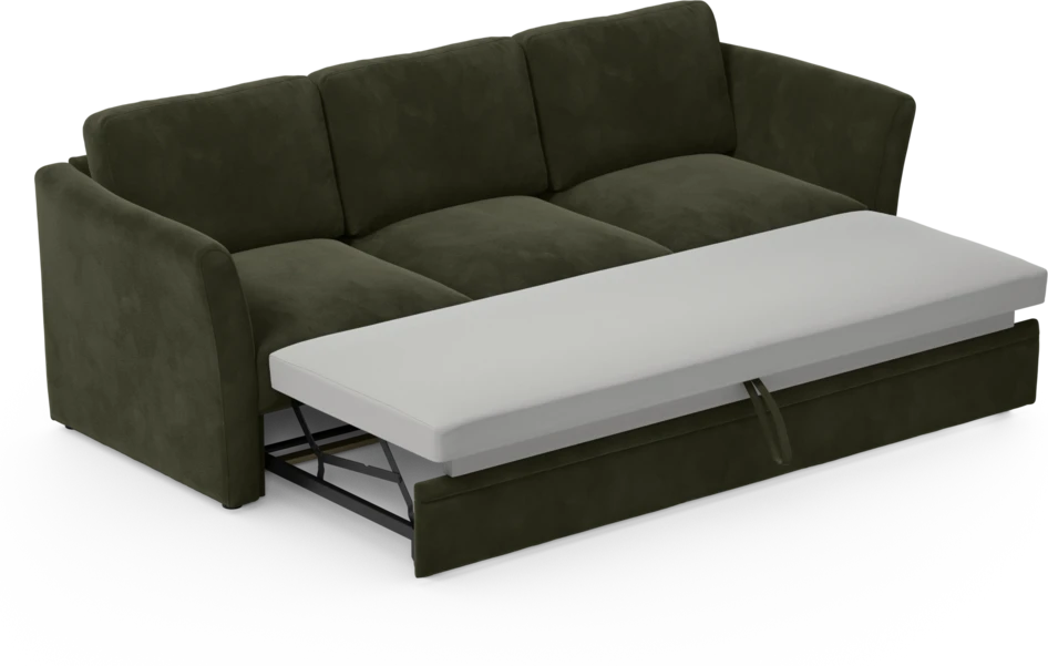 Öland - Bäddsoffa 3-sits, längsbäddad - Grön