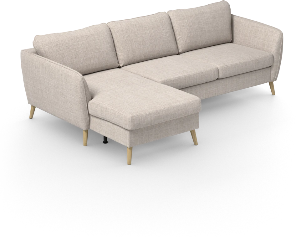County - 3-sits soffa med flyttbar schäslong - Beige