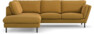Madison Lux - 2-sits soffa med divan vänster - Gul