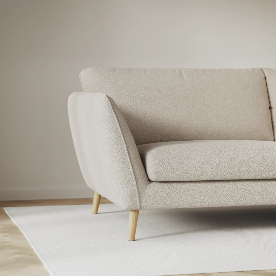 Madison Lux - Hörnsoffa med schäslong höger - Beige