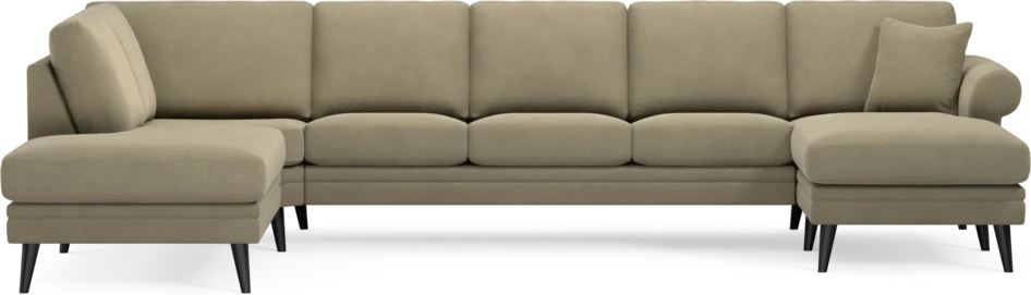 Eden - 3-sits soffa med divan vänster och schäslong höger - Beige