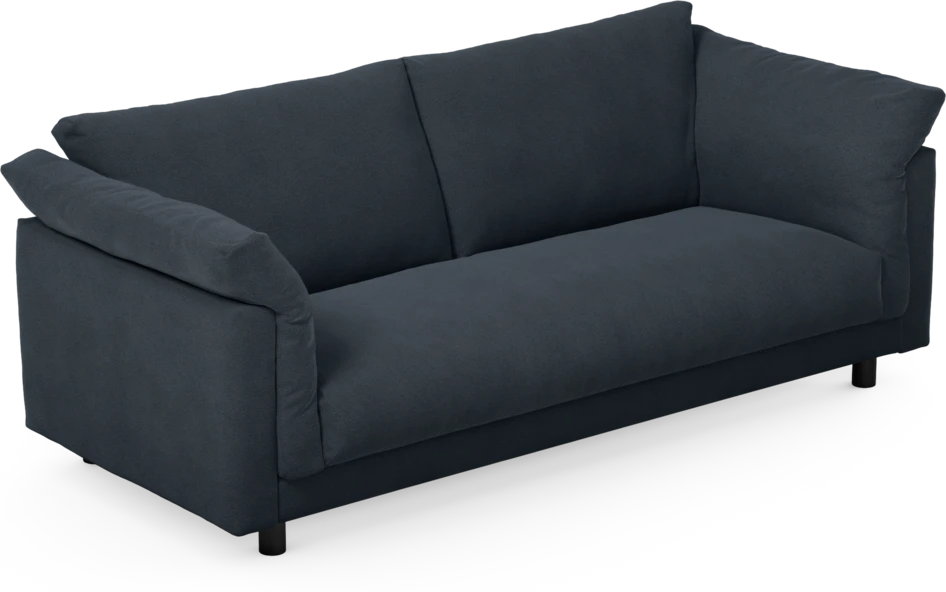 Cherrie - 2,5-sits soffa, hel dyna, fast klädsel - Blå