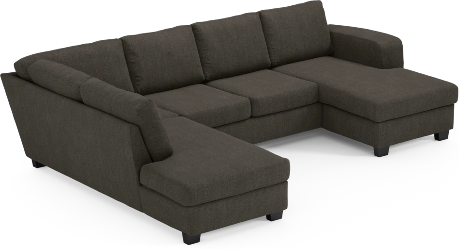 Friday - 3-sits soffa med divan vänster och schäslong höger - Brun