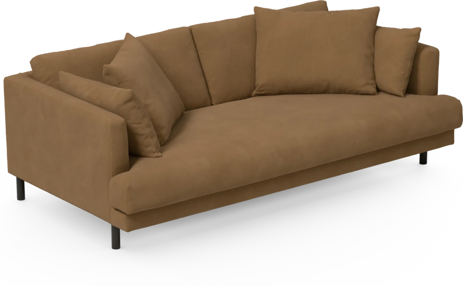 Harper - 3-sits soffa, hel dyna - Gul