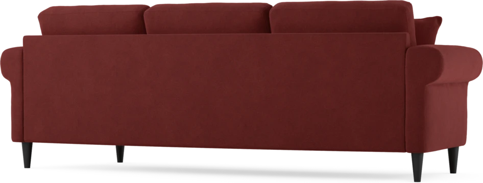 Eden - 3-sits soffa svängd - Röd