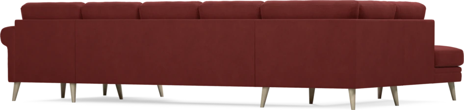Eden - 3-sits soffa med divan vänster och schäslong höger - Röd