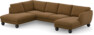Madison Lux - 2-sits soffa med divan vänster och schäslong höger - Brun