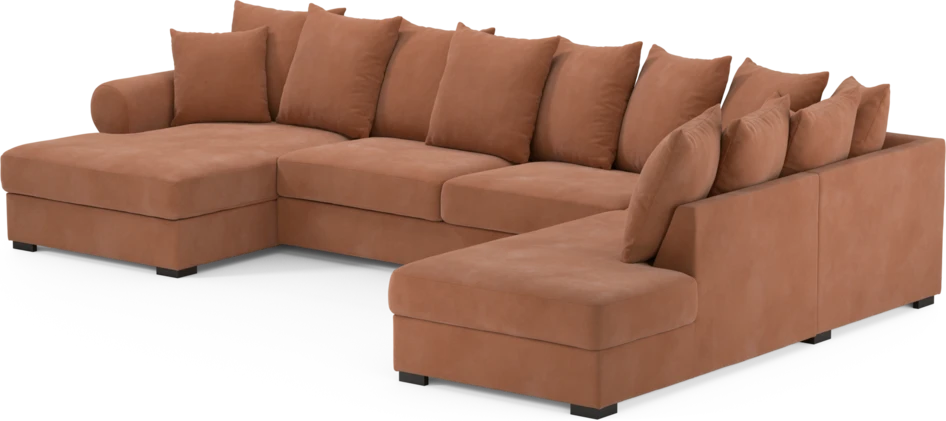 Town - 3-sits soffa med divan höger och schäslong vänster - Orange
