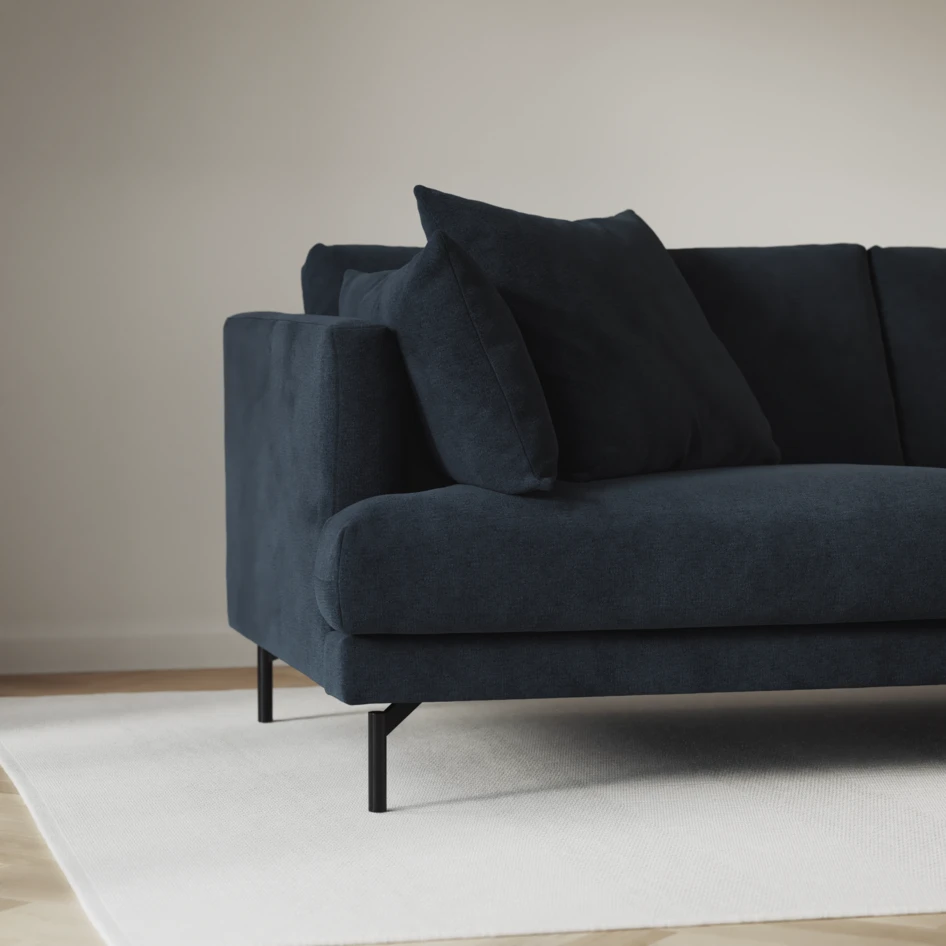 Harper - 3-sits soffa med divan vänster - Blå