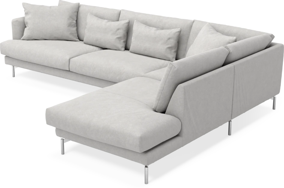 Harper - 3-sits soffa med divan höger - Grå