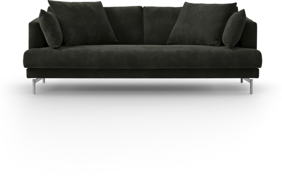 Harper - 3-sits soffa, hel dyna - Svart